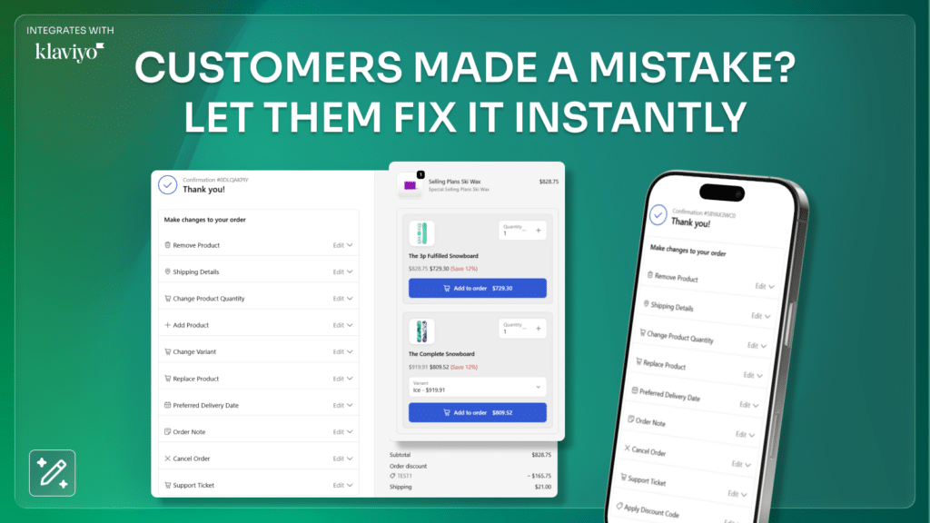 Shopify Order Edit App: Let Customers Edit Orders After Checkout + Upsells 2 shopify edit orders